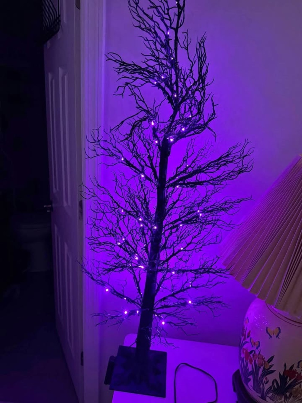 2-pack Purple LED Lighted Decorative Branch Tree - Home Party Supplies